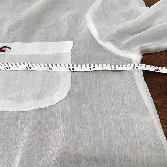 Hollister Women’s White Button-Down Shirt Size M - Picture 9 of 10